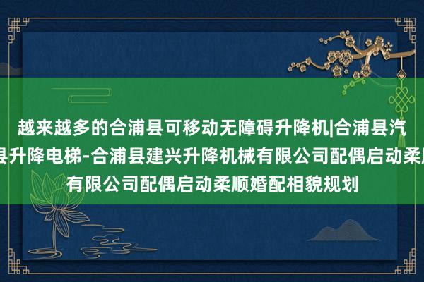 越来越多的合浦县可移动无障碍升降机|合浦县汽车升降机|合浦县升降电梯-合浦县建兴升降机械有限公司配偶启动柔顺婚配相貌规划